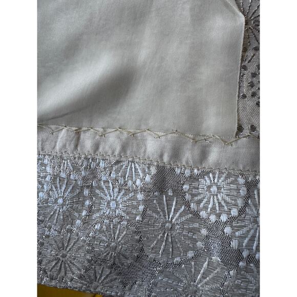 Vintage Silver Metallic starburst embossed back zip dress Monroe inspired - Picture 16 of 16